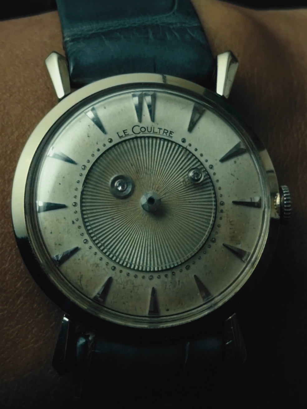 LECOULTRE 14K White Gold "Mystery Dial" 1960s