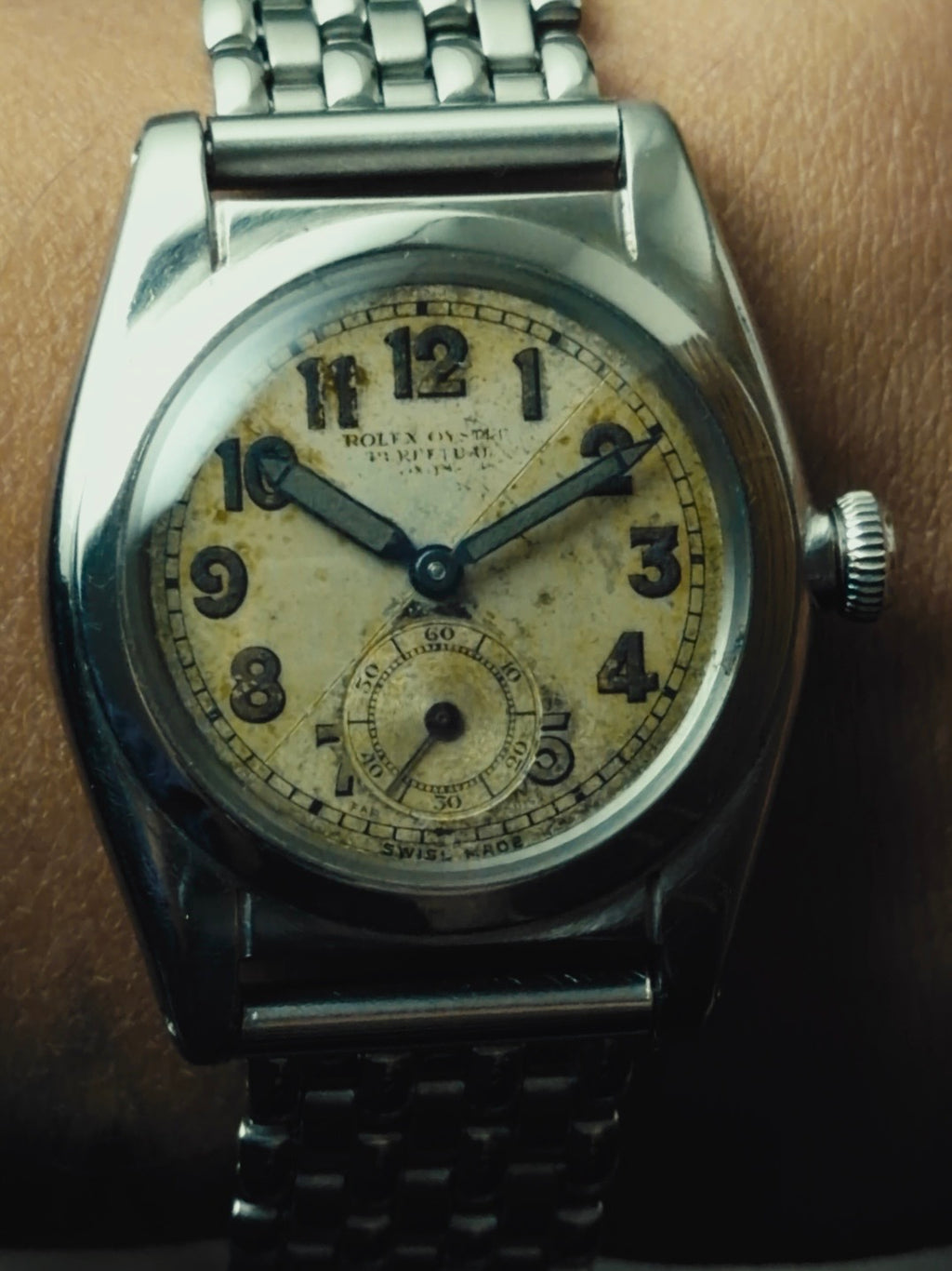 ROLEX Oyster Perpetual Bubble Back "Criss-Cross Dial" 1940s｜ロレックス ヴィンテージ時計 - 6