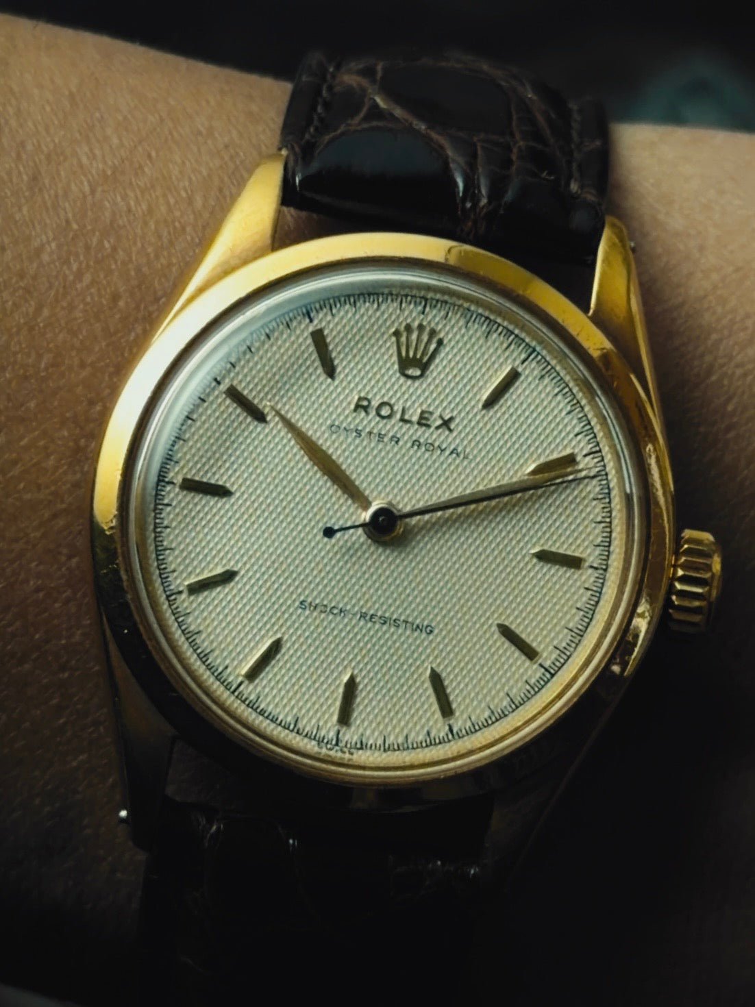 ROLEX Oyster Royal Guilloche Dial 1950s
