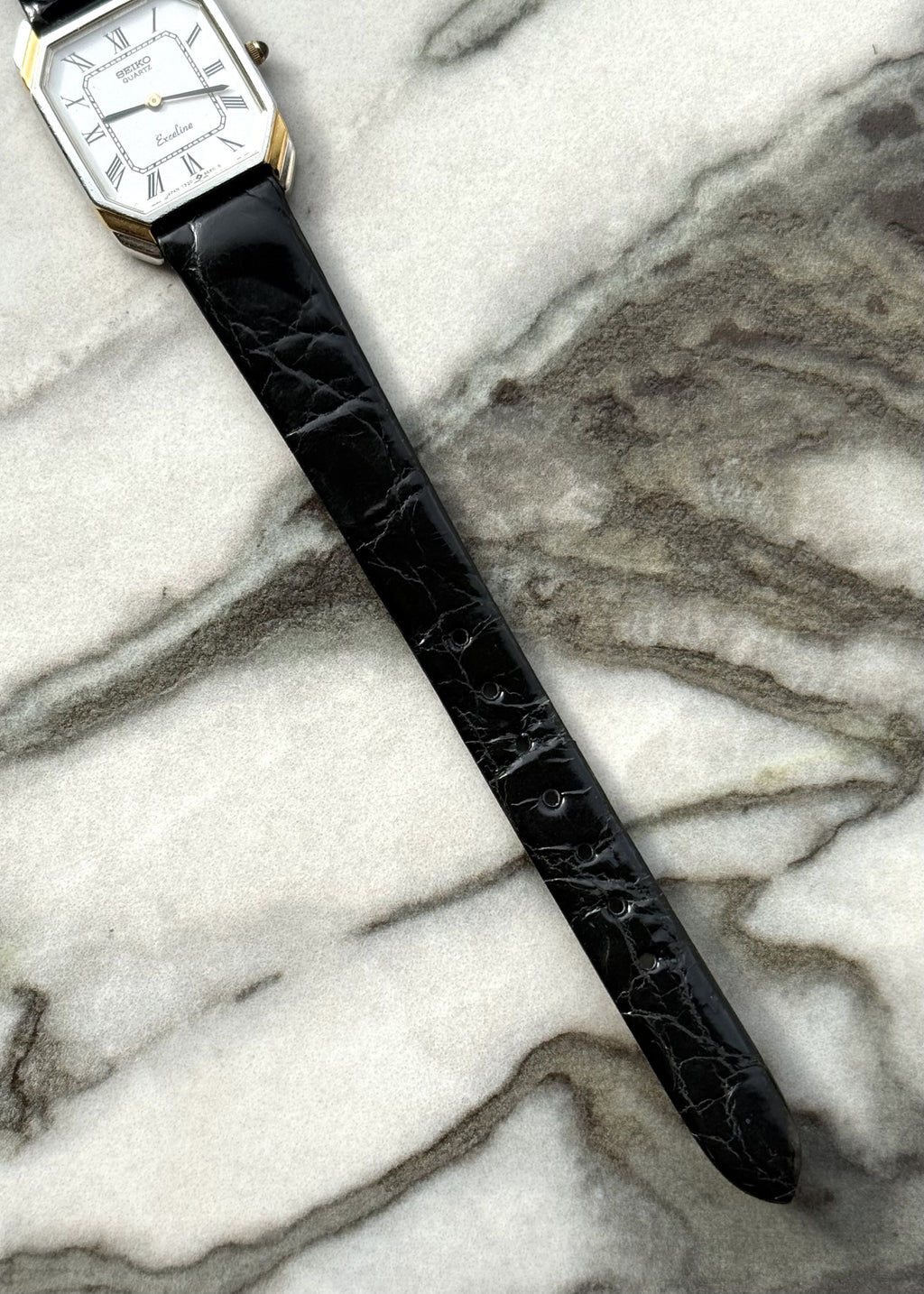 SEIKO Exceline White Dial Two-Tone Quartz 1983