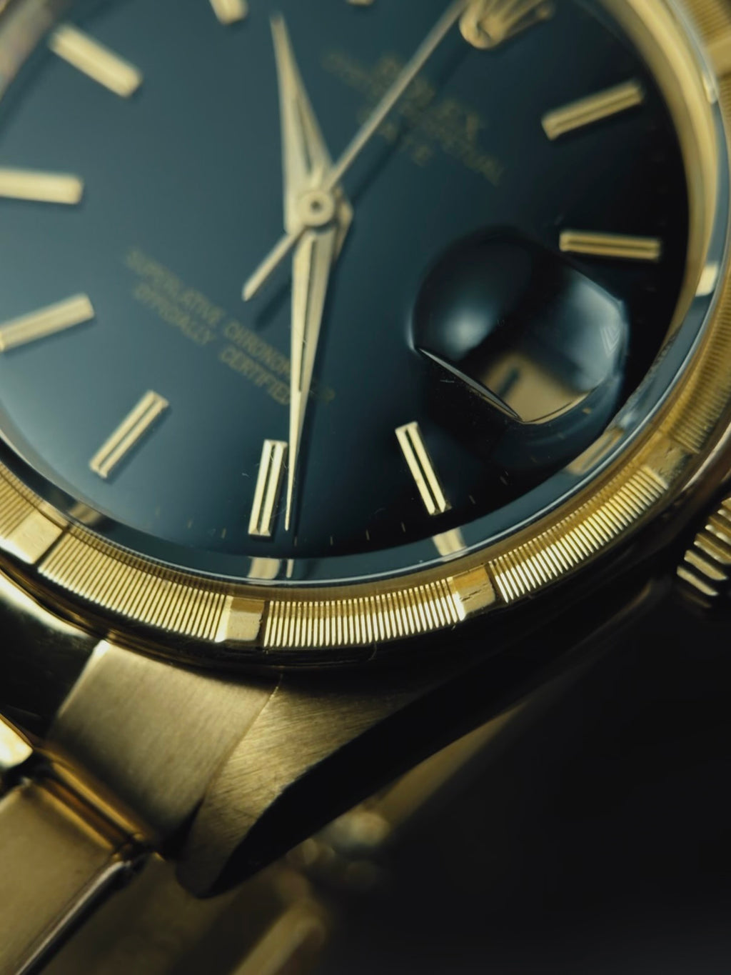 ROLEX Oyster Perpetual Date 1501 18k Yellow Gold 1964s