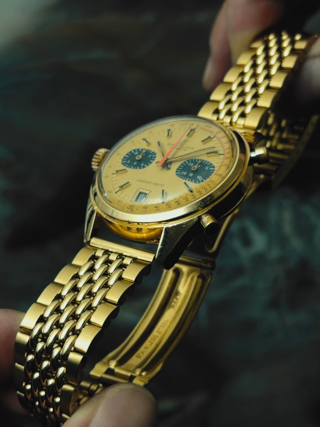 BREITLING 18K Yellow Gold CHRONO-MATIC 1969s｜ブライトリング ヴィンテージ時計 - 7