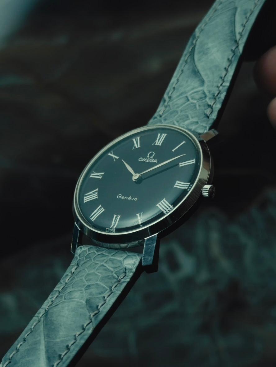 OMEGA Genève "Midnight Roman" Black Dial 1970s｜オメガ ヴィンテージ時計 - 7