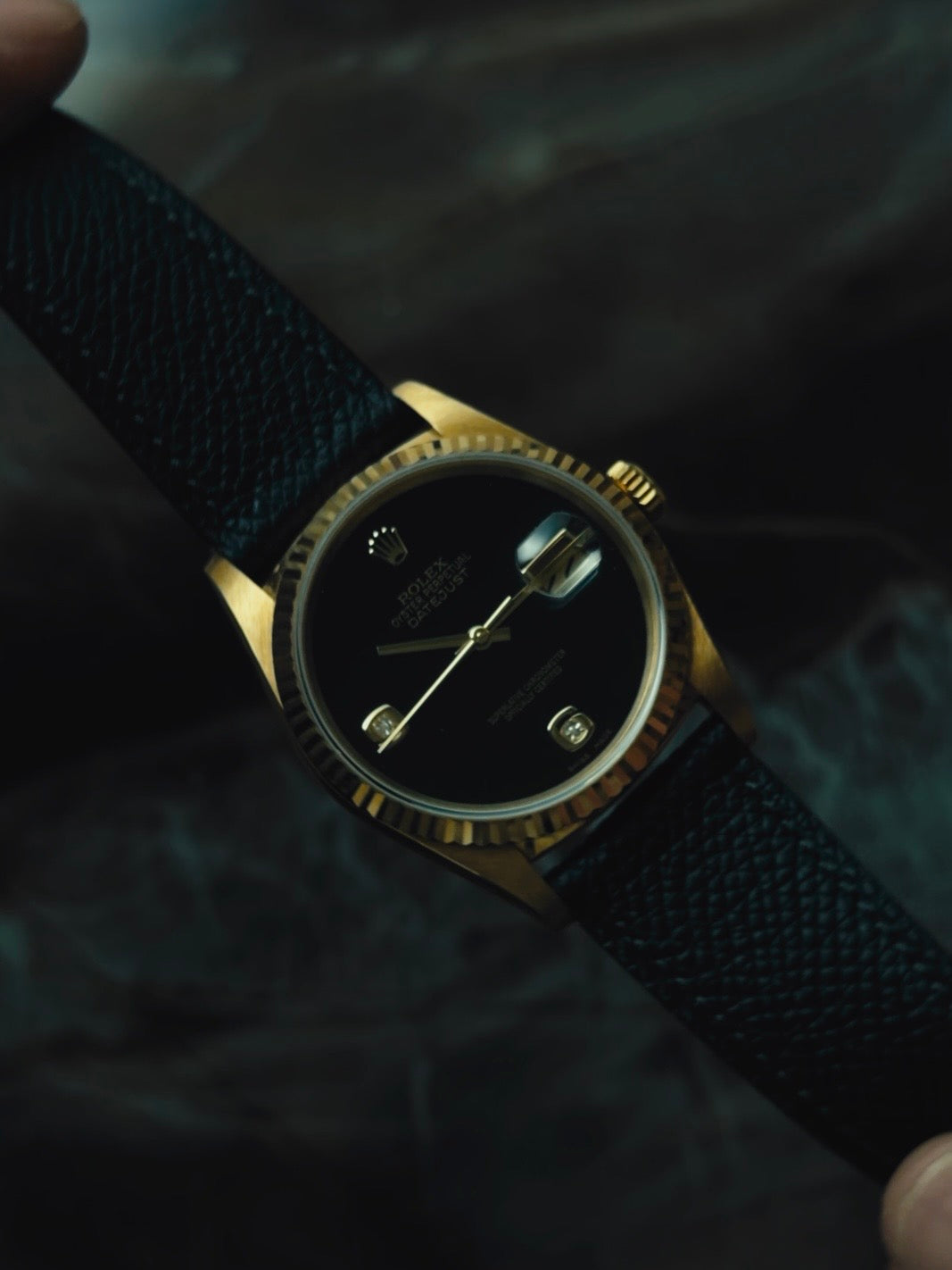 ROLEX Oyster Perpetual Datejust Onyx Diamond Dial 1996