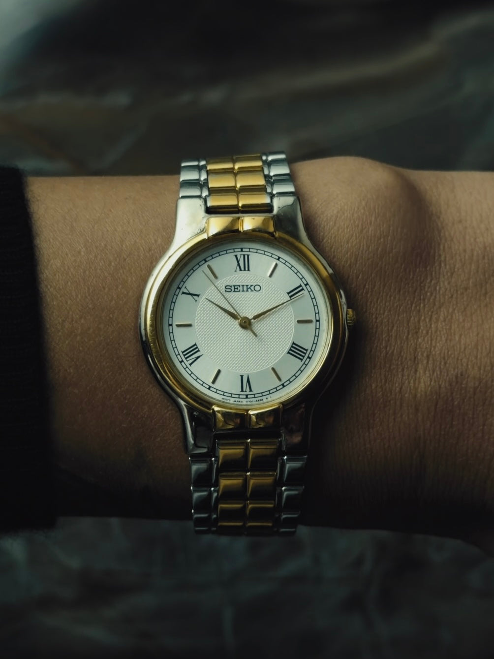 SEIKO "Roman Textured" Dial Two-Tone 1990s｜セイコー ヴィンテージ時計 - 7