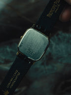 SEIKO Black Dial Gold Tone Cushion 1985
