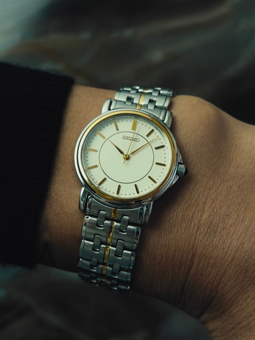 SEIKO "Ivory Dial" Two-Tone Quartz 1990s｜セイコー ヴィンテージ時計 - 7