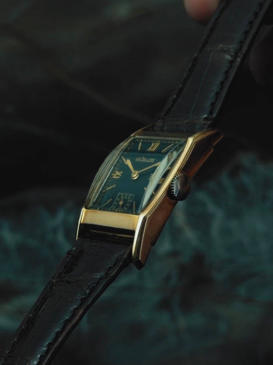 LECOULTRE 14K Solid Gold "Black Roman" 1940s｜ルクルト ヴィンテージ時計 - 8