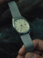 OMEGA De Ville Silver Brushed Dial Quartz 1970s