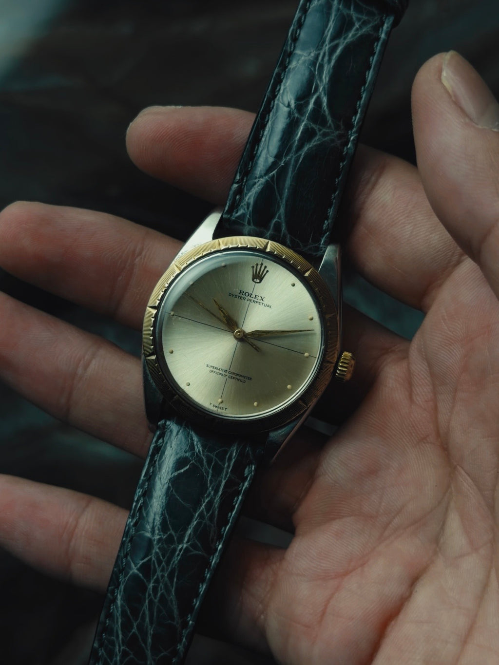 ROLEX Oyster Perpetual Zephyr 14KYG "Crossline" Dial 1960s｜ロレックス ヴィンテージ時計 - 8