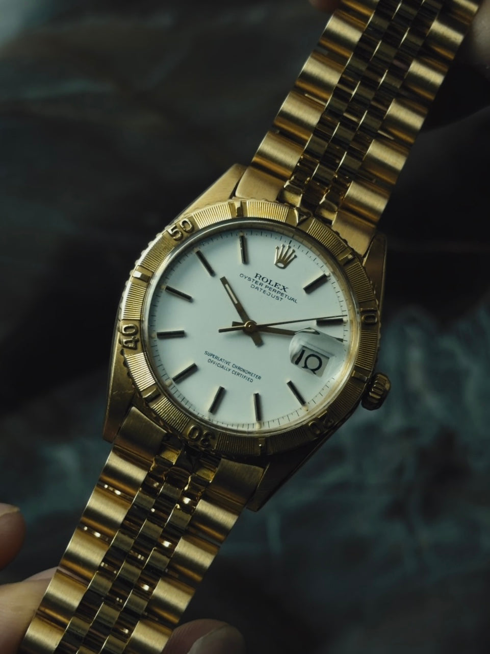 ROLEX 18K Yellow Gold Datejust "Thunderbird" White Dial 1970s｜ロレックス ヴィンテージ時計 - 8