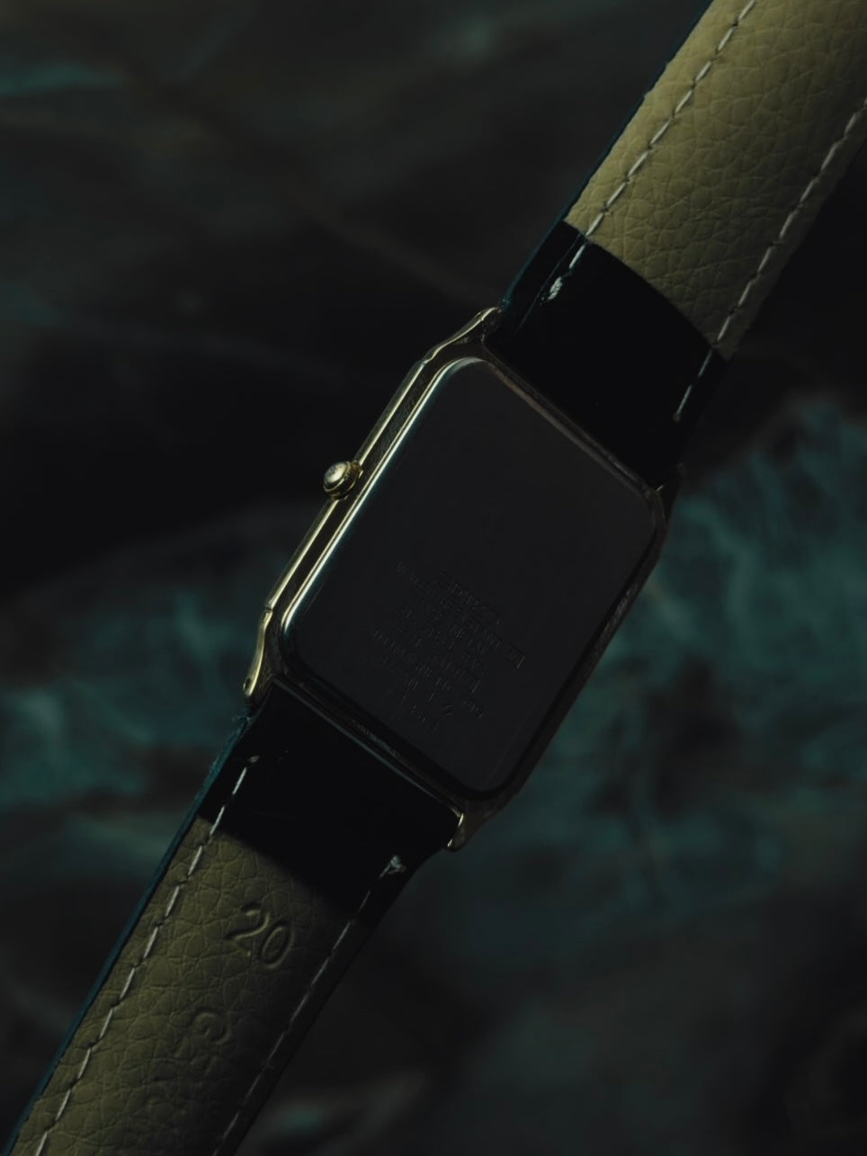 SEIKO Rectangular Gold Textured Dial Quartz 1990｜セイコー ヴィンテージ時計 - 8