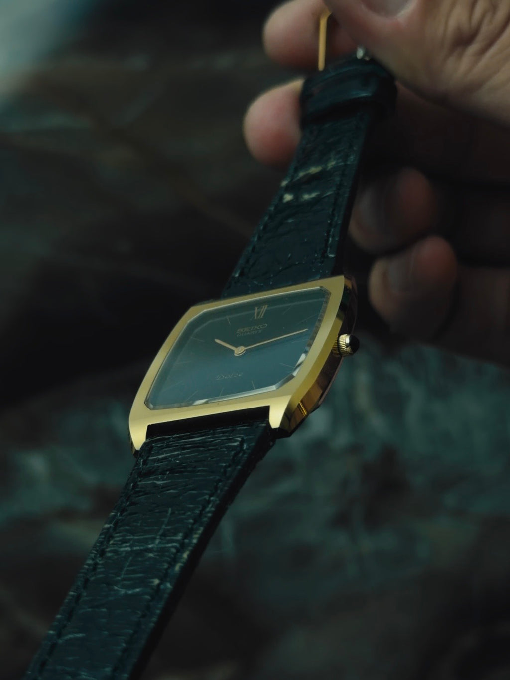 SEIKO Dolce “Midnight Black” Ultra-Thin Quartz 1981