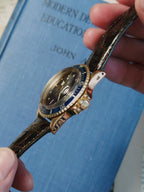 ROLEX 18k YG “PUPLE CHANGE” Nipple Blue Submariner Date 1973s