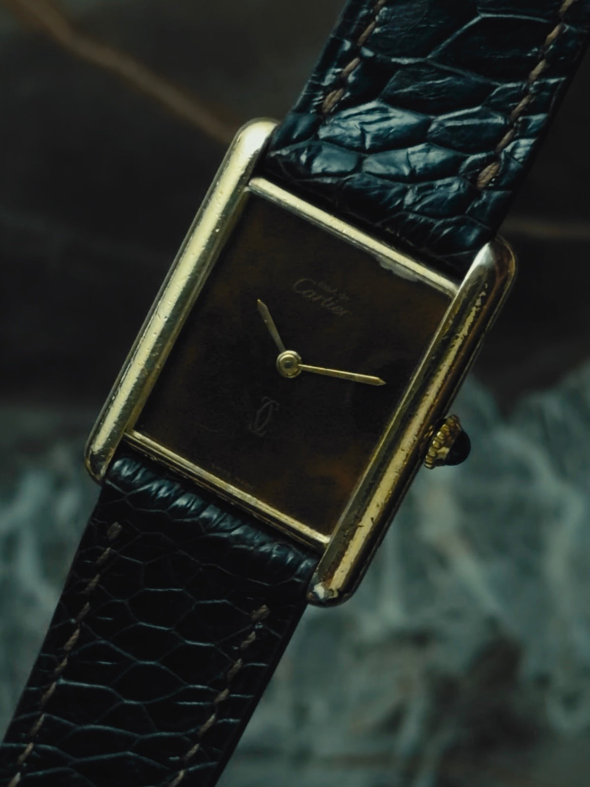 CARTIER Must Tank Mahogany Dial LM 1970s