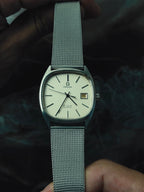 OMEGA De Ville Silver Brushed Dial Quartz 1970s