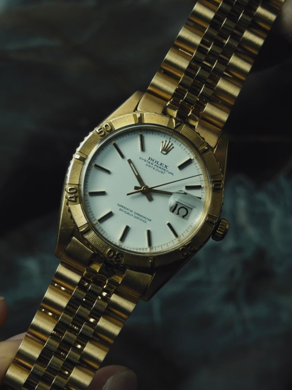 ROLEX 18K Yellow Gold Datejust "Thunderbird" White Dial 1970s｜ロレックス ヴィンテージ時計 - 9