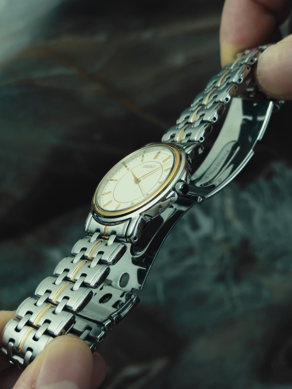 SEIKO "Ivory Dial" Two-Tone Quartz 1990s｜セイコー ヴィンテージ時計 - 9