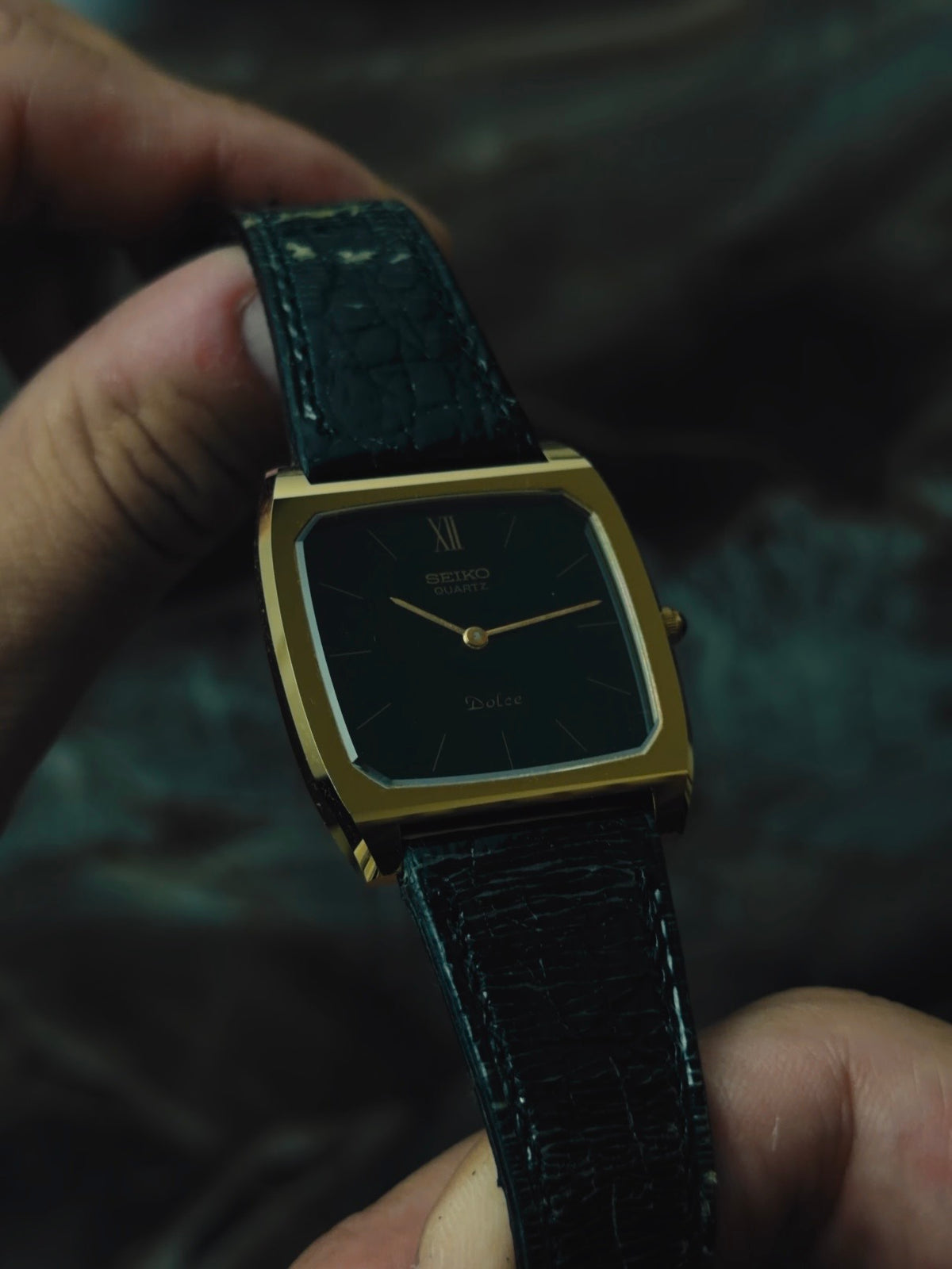 SEIKO Dolce “Midnight Black” Ultra-Thin Quartz 1981