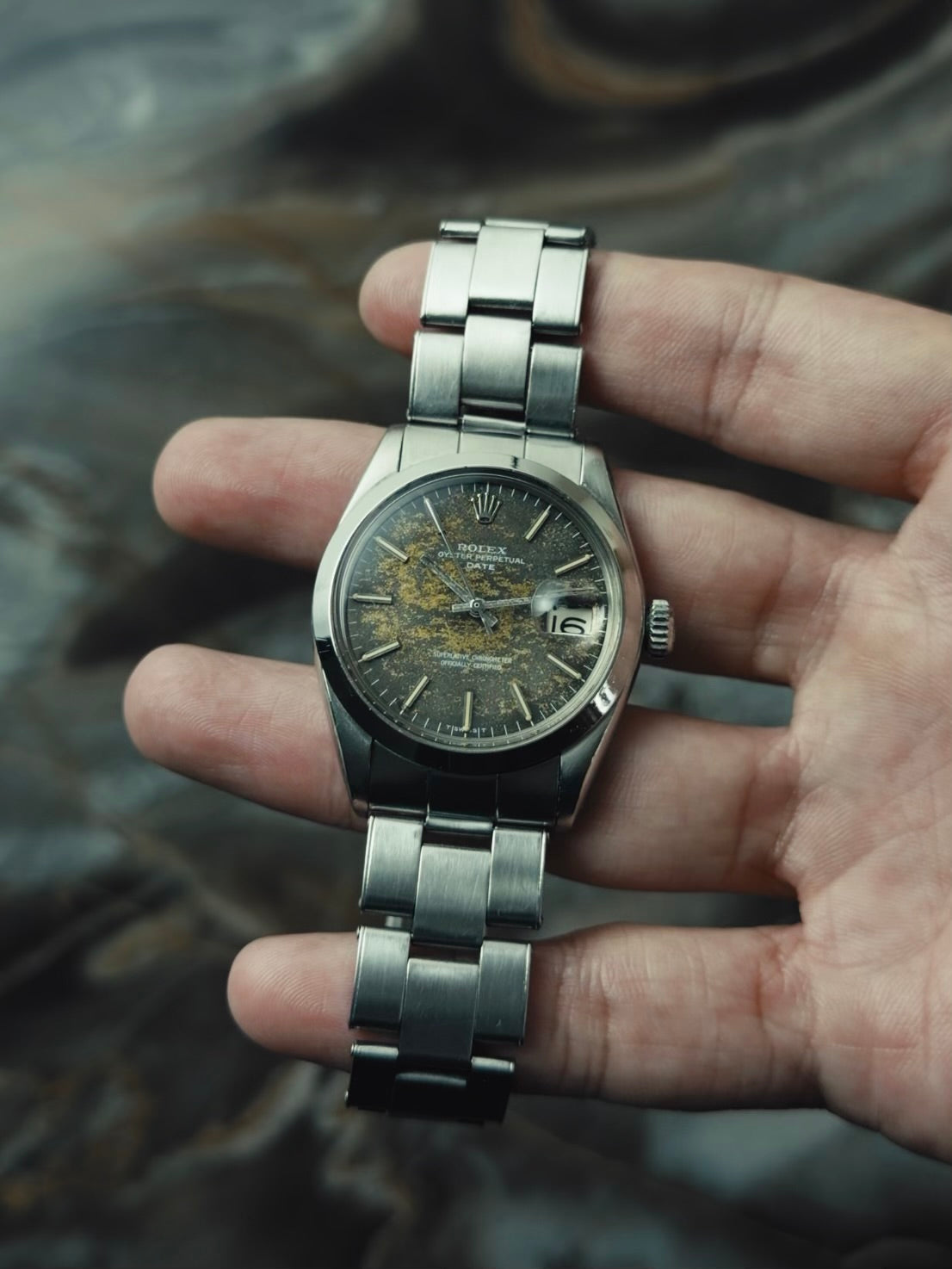 ROLEX 1500 Tropical Oyster Perpetual Date 1968s