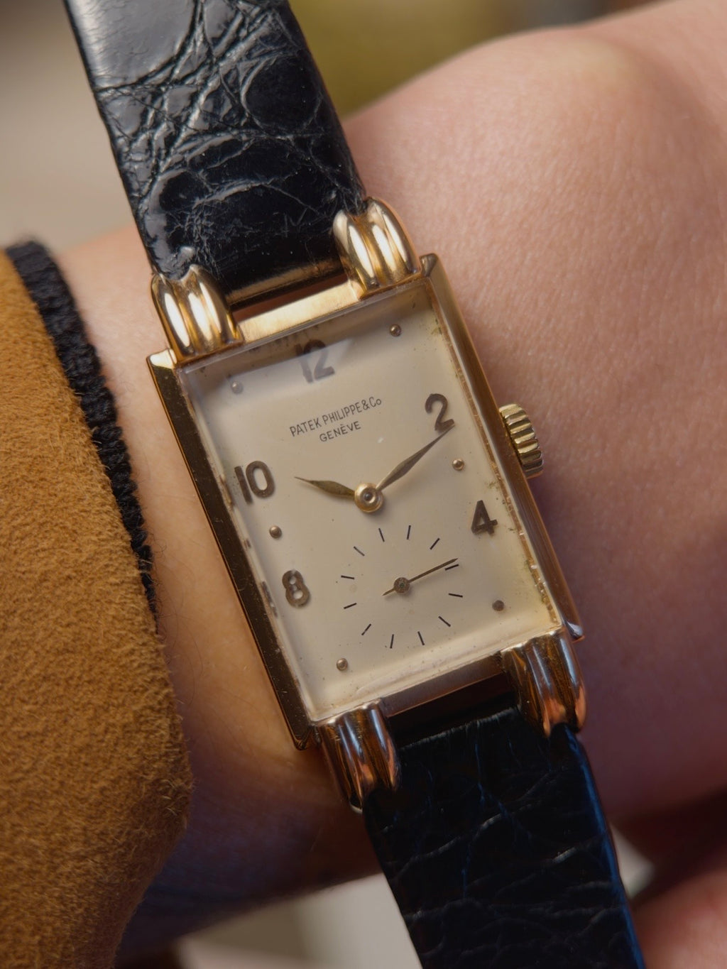 PATEK PHILIPPE 18k Rectangular 1942s