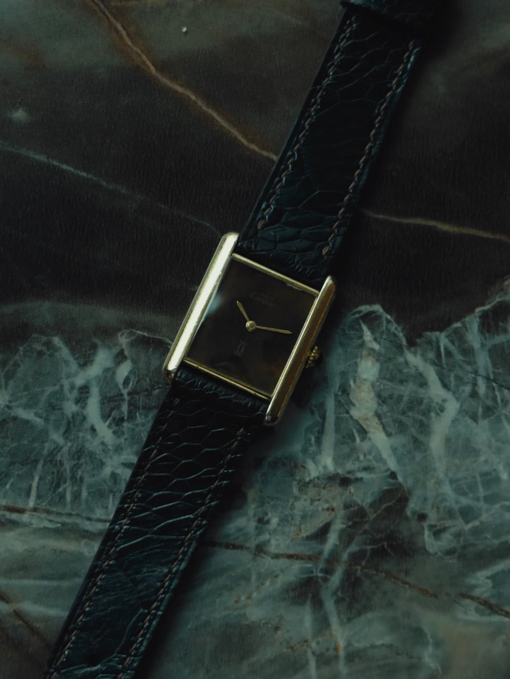CARTIER Must Tank Mahogany Dial LM 1970s