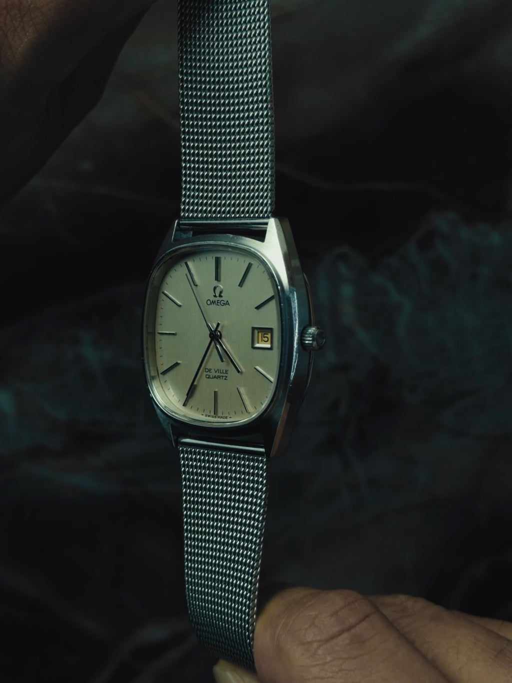 OMEGA De Ville Silver Brushed Dial Quartz 1970s