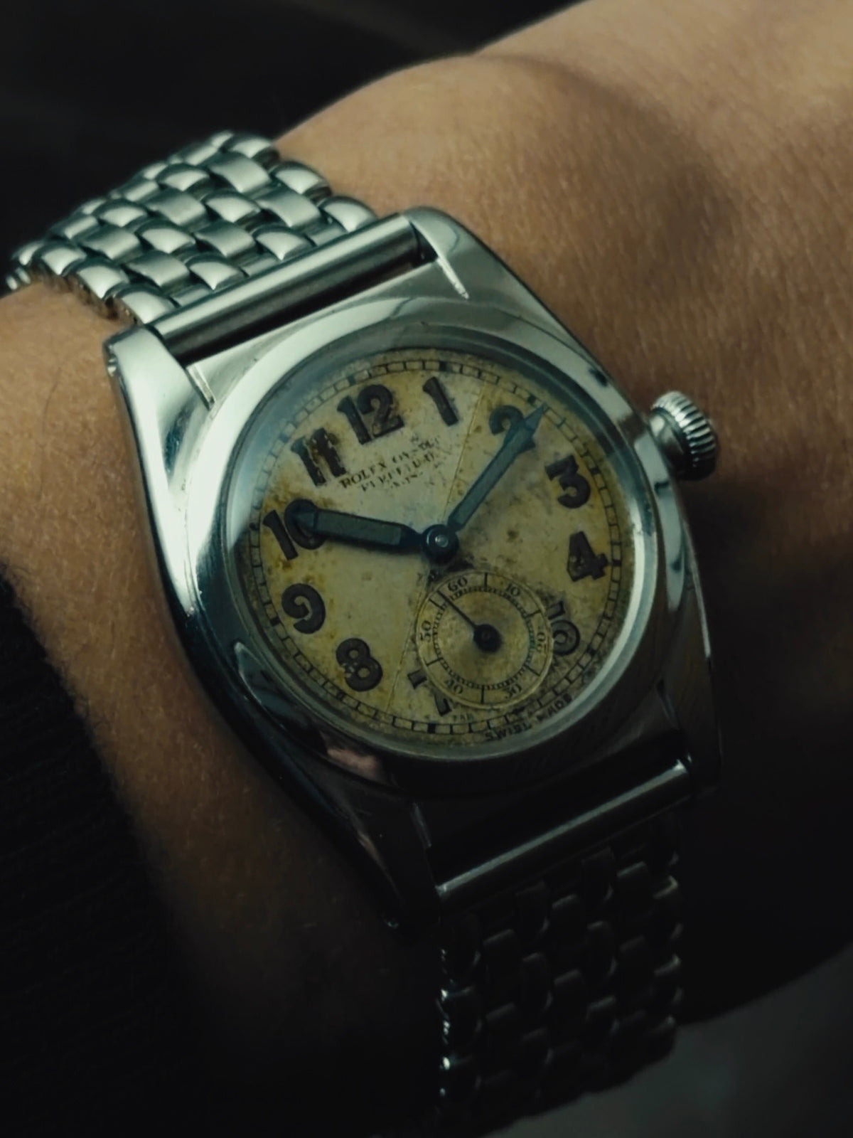 ROLEX Oyster Perpetual Bubble Back "Criss-Cross Dial" 1940s｜ロレックス ヴィンテージ時計 - 10