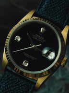 ROLEX Oyster Perpetual Datejust Onyx Diamond Dial 1996