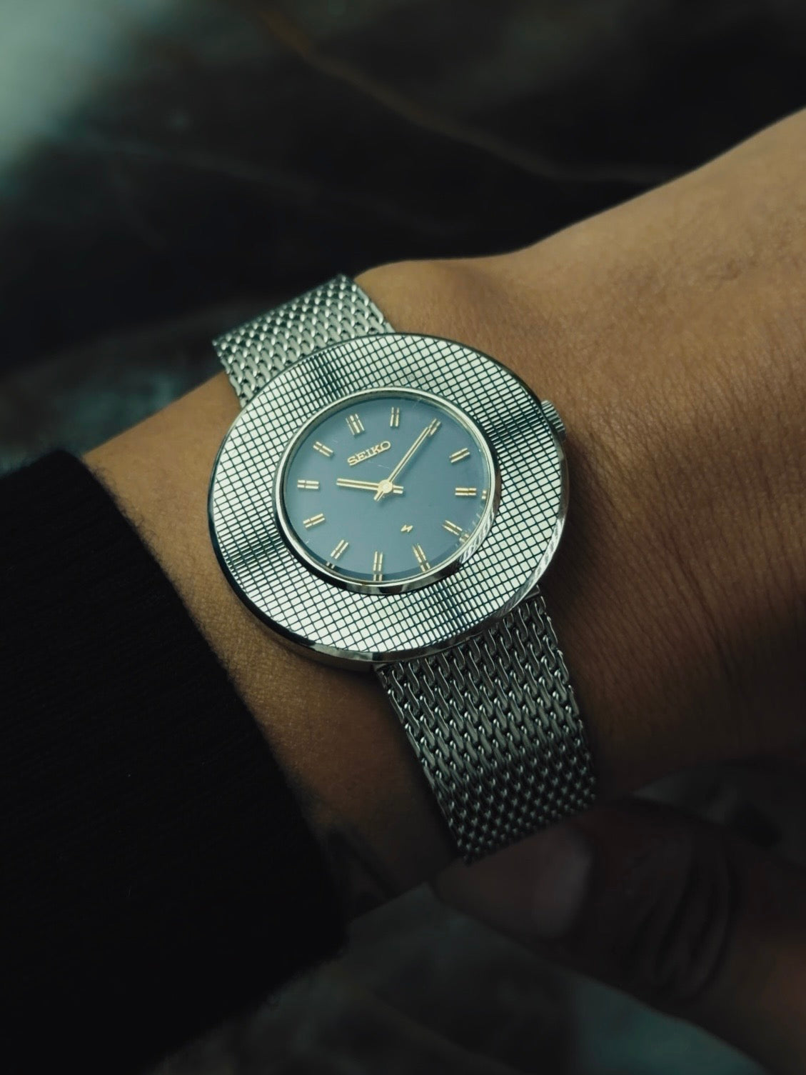 SEIKO Chariot "MOSAIC BEZEL" Blue Dial 1973