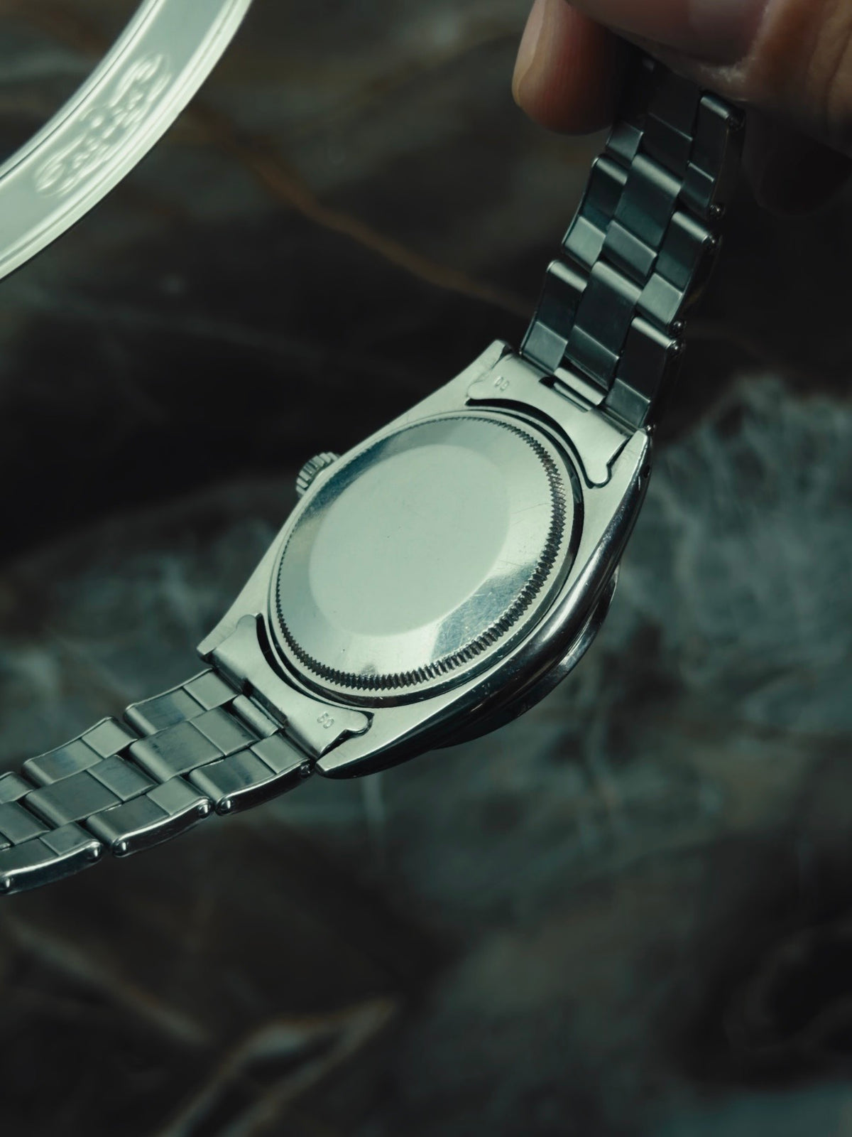 ROLEX Oyster Perpetual Date Obsidian Patina Dial 1964s