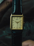 SEIKO Rectangular Gold Textured Dial Quartz 1990｜セイコー ヴィンテージ時計 - 11
