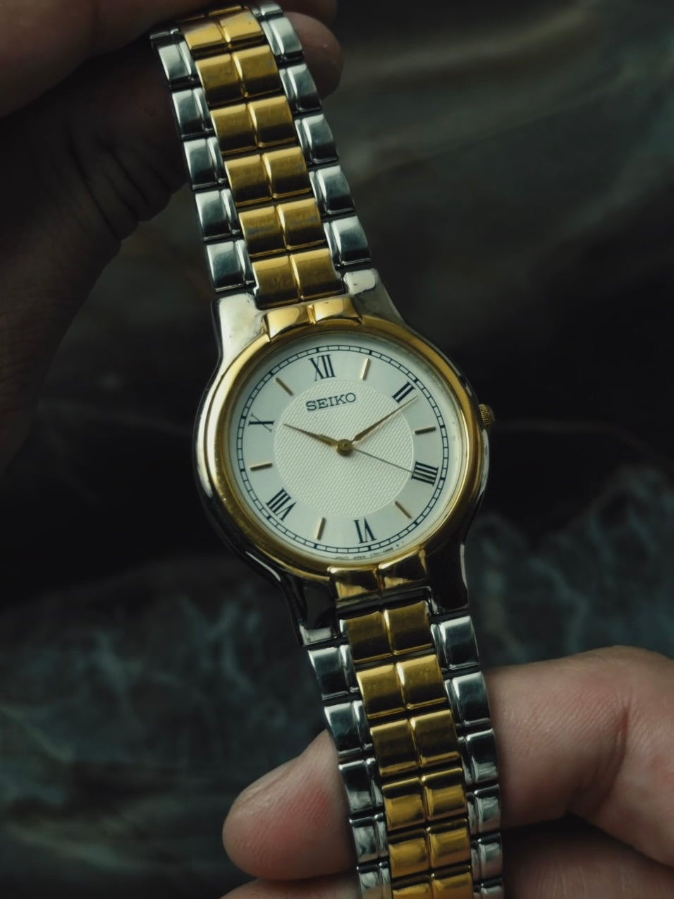 SEIKO "Roman Textured" Dial Two-Tone 1990s｜セイコー ヴィンテージ時計 - 12