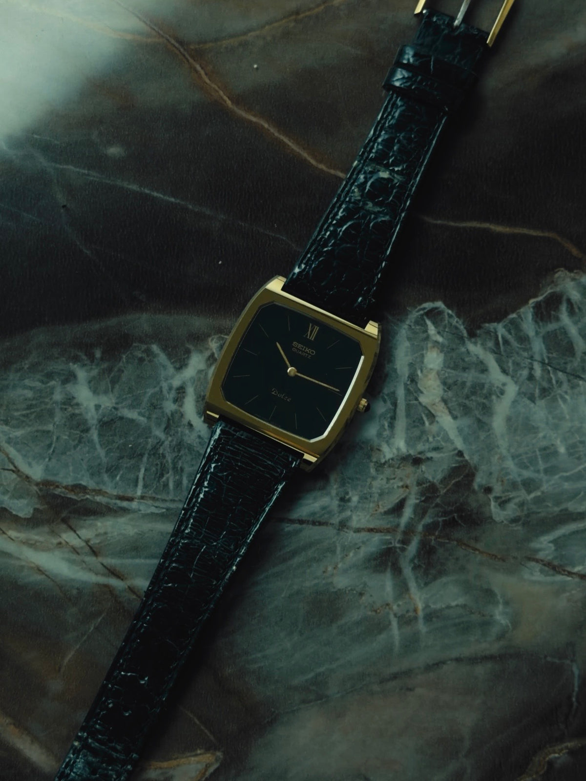 SEIKO Dolce “Midnight Black” Ultra-Thin Quartz 1981