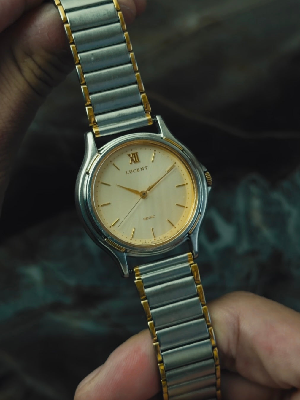 SEIKO LUCENT Two-Tone Champagne Dial 1990s
