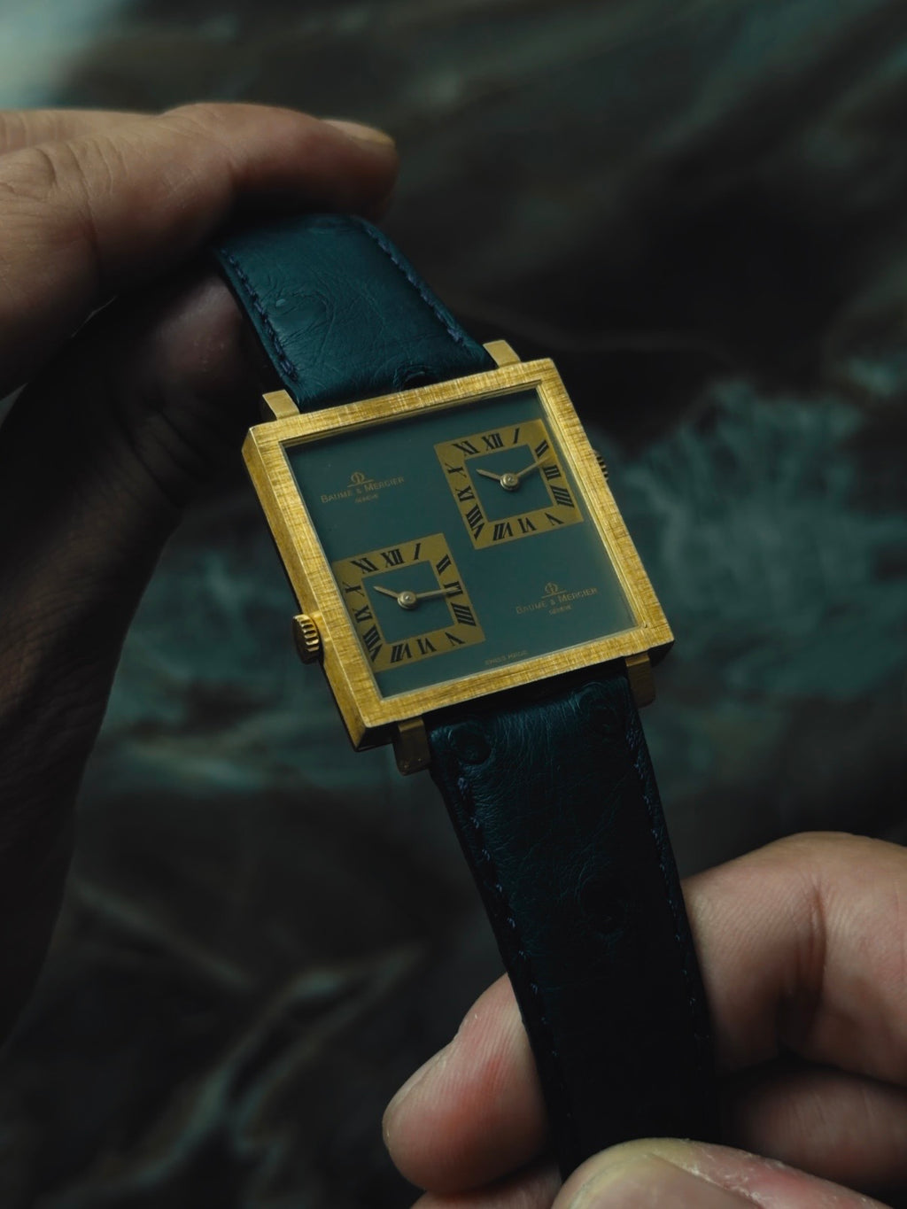 Baume & Mercier Dual Time 18KSG Big Square Case 1970s｜ボーム＆メルシエ ヴィンテージ時計 - 13