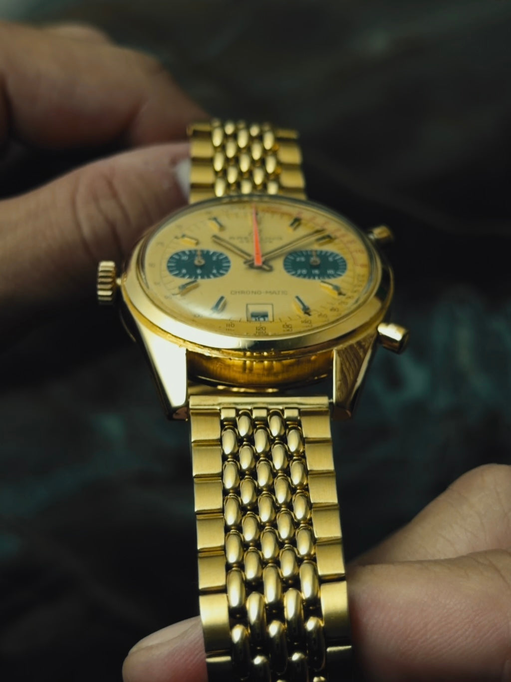 BREITLING 18K Yellow Gold CHRONO-MATIC 1969s｜ブライトリング ヴィンテージ時計 - 13