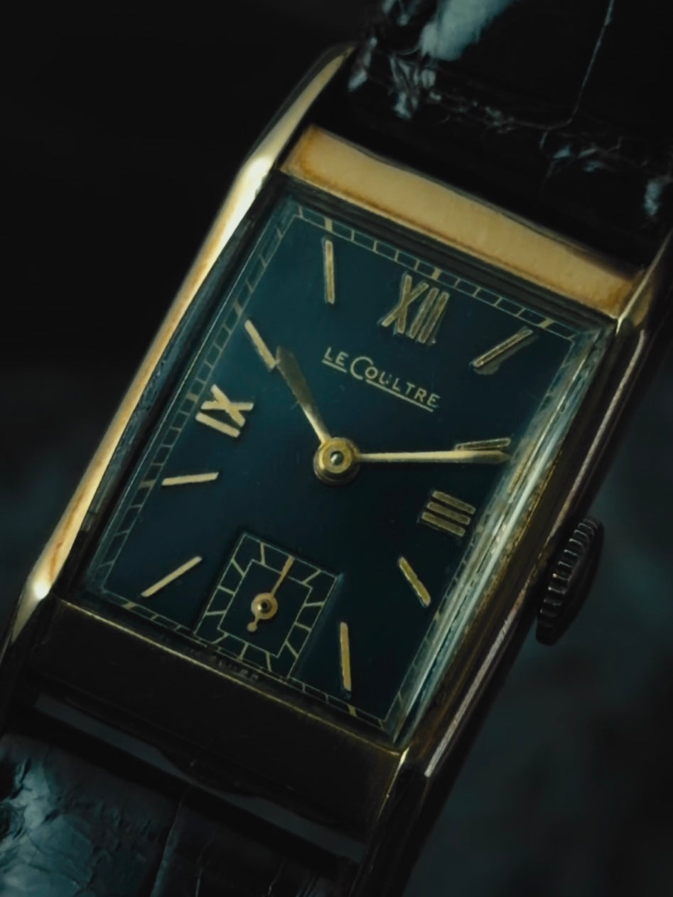 LECOULTRE 14K Solid Gold "Black Roman" 1940s｜ルクルト ヴィンテージ時計 - 13