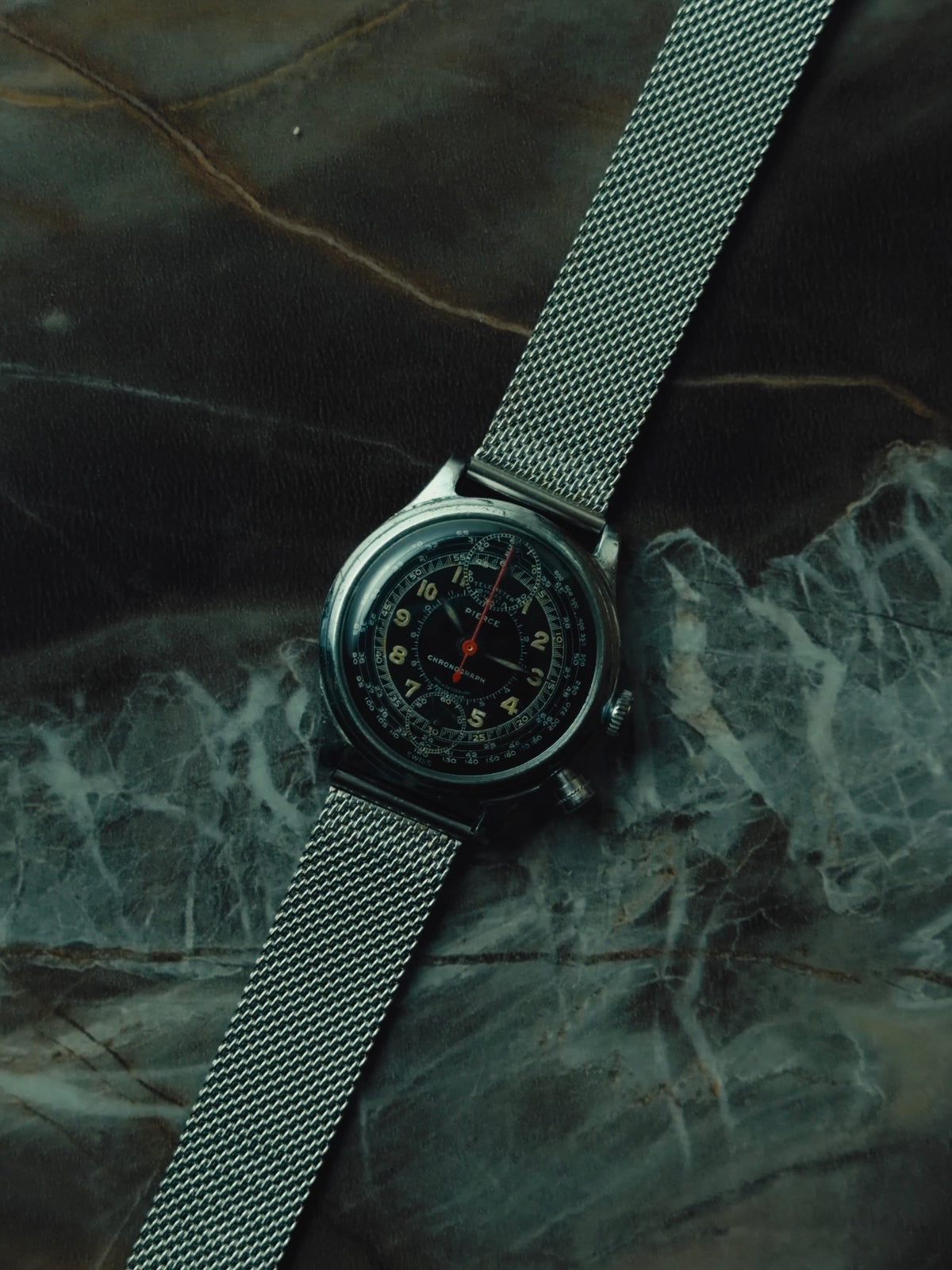 PIERCE Scientific Chronograph Black Dial 1940s
