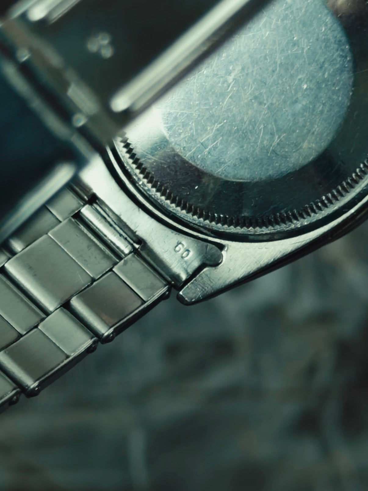 ROLEX Oyster Perpetual Date Obsidian Patina Dial 1964s