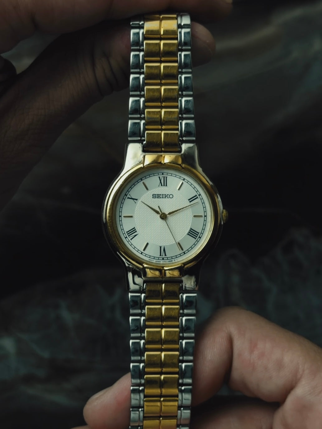 SEIKO "Roman Textured" Dial Two-Tone 1990s｜セイコー ヴィンテージ時計 - 13