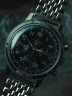 WAKMANN "FRANCE" Black Dial Chronograph 1950s