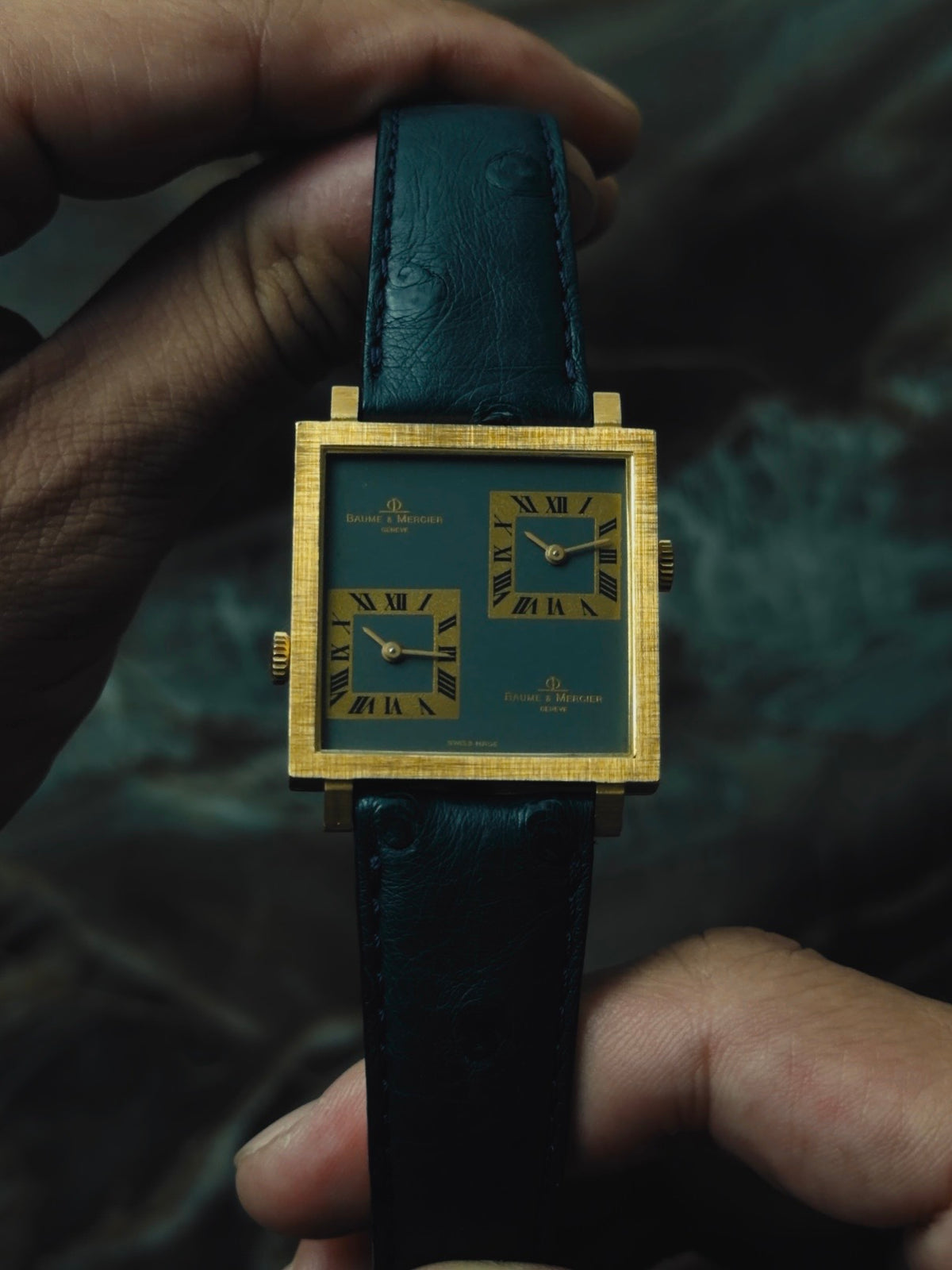 Baume & Mercier Dual Time 18KSG Big Square Case 1970s｜ボーム＆メルシエ ヴィンテージ時計 - 14