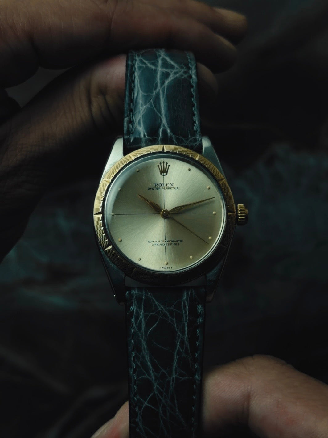 ROLEX Oyster Perpetual Zephyr 14KYG "Crossline" Dial 1960s｜ロレックス ヴィンテージ時計 - 14