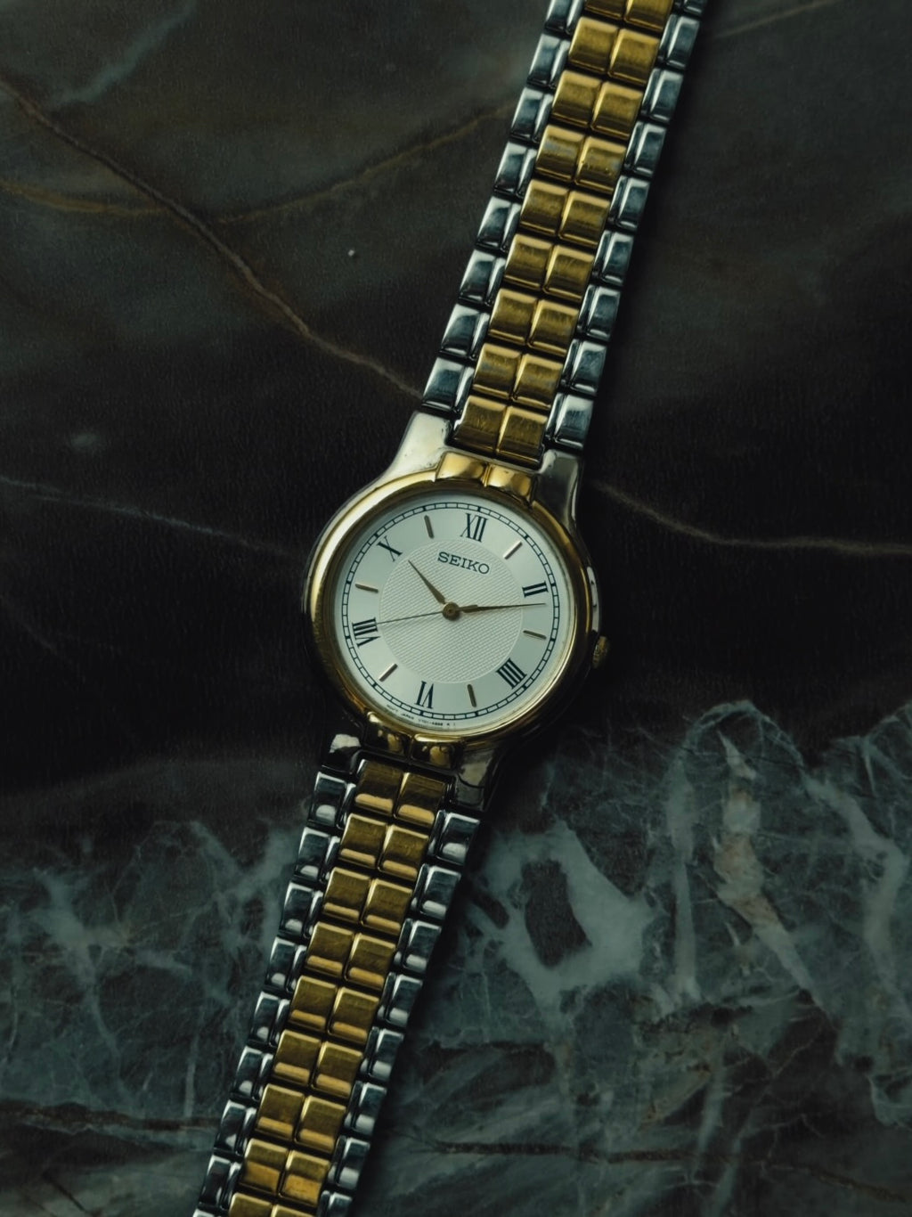 SEIKO "Roman Textured" Dial Two-Tone 1990s｜セイコー ヴィンテージ時計 - 14