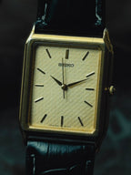 SEIKO Rectangular Gold Textured Dial Quartz 1990｜セイコー ヴィンテージ時計 - 14