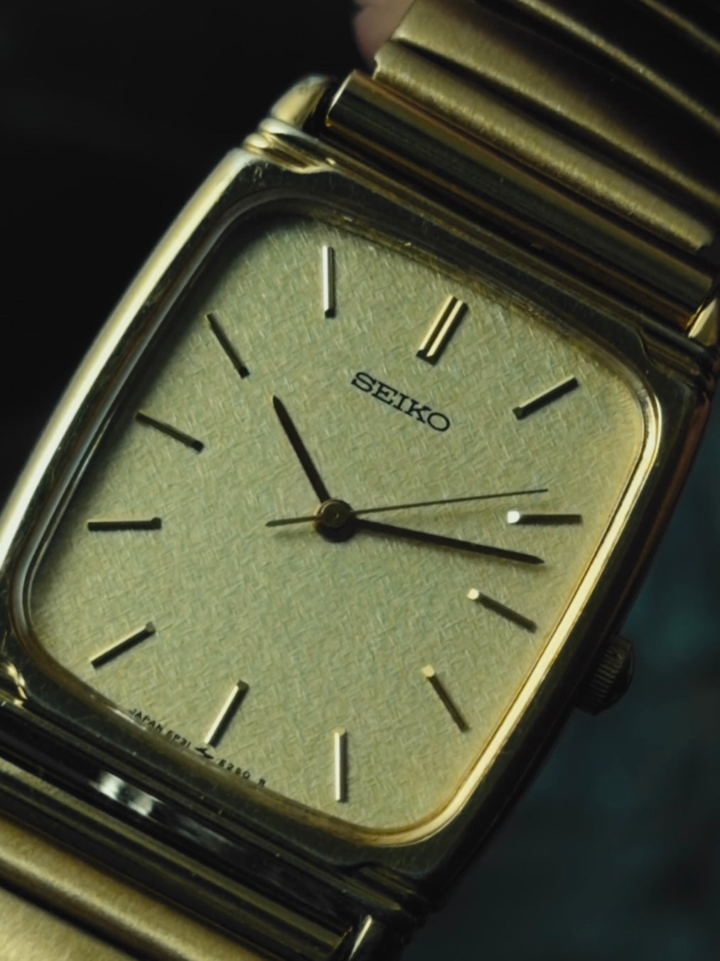 SEIKO Square Gold Textured Dial Quartz 1987｜セイコー ヴィンテージ時計 - 14