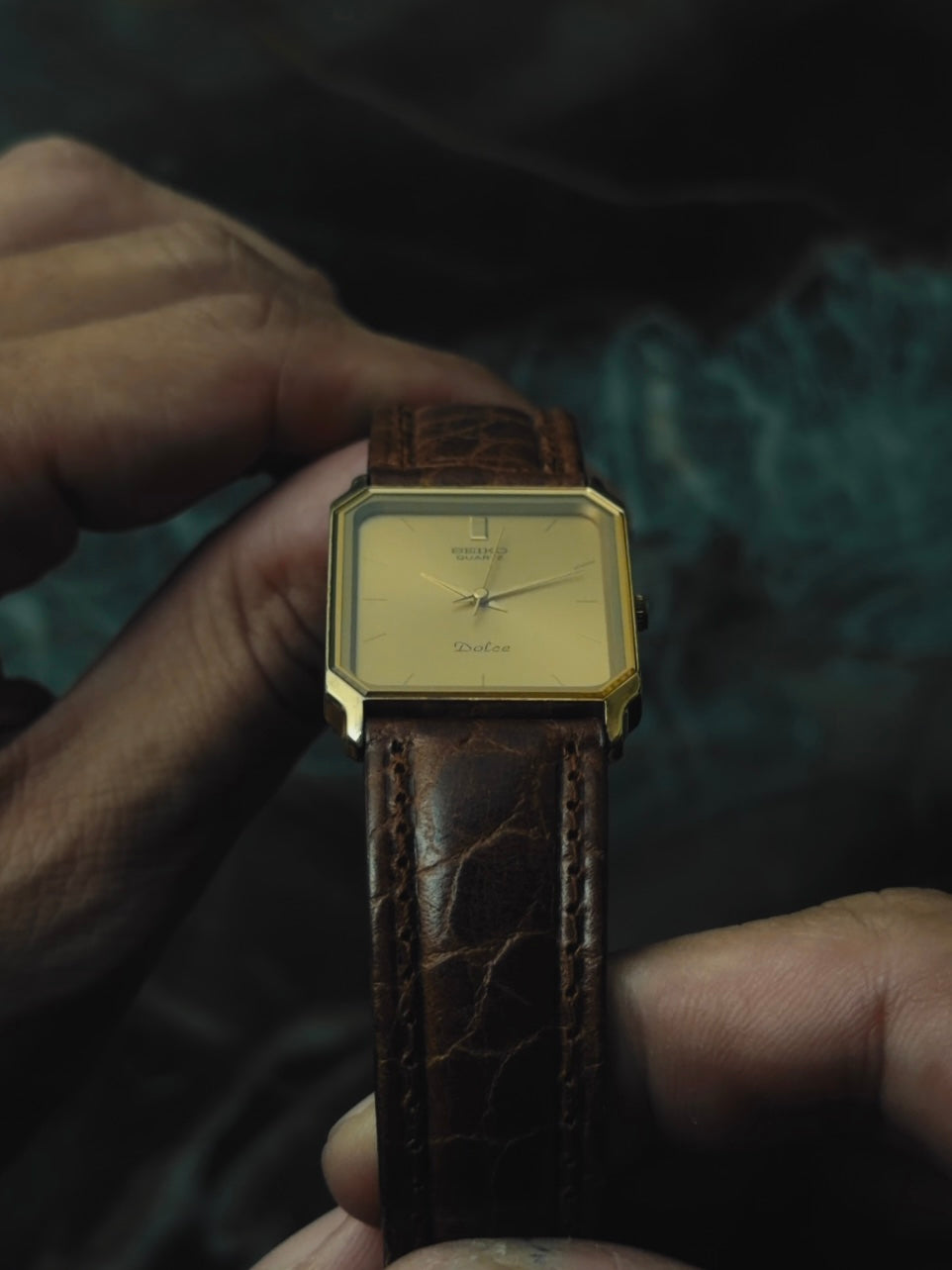 SEIKO Dolce Rectangular Gold Dial Quartz 1985｜セイコー ヴィンテージ時計 - 14