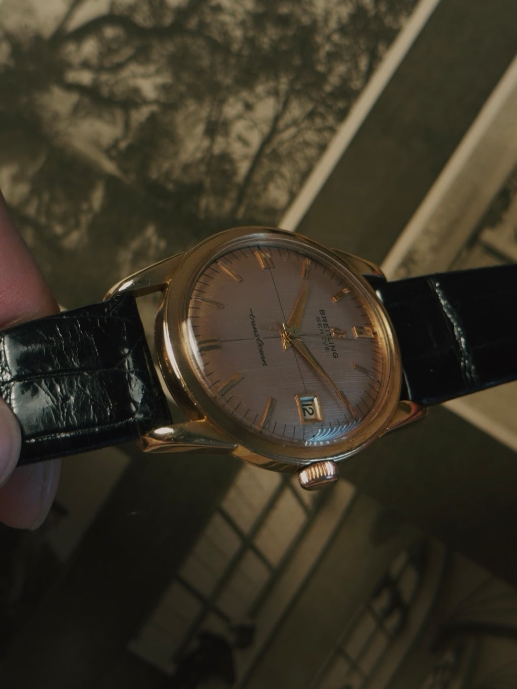 BREITLING 18K Rose Gold TRANSOCEAN 1964s