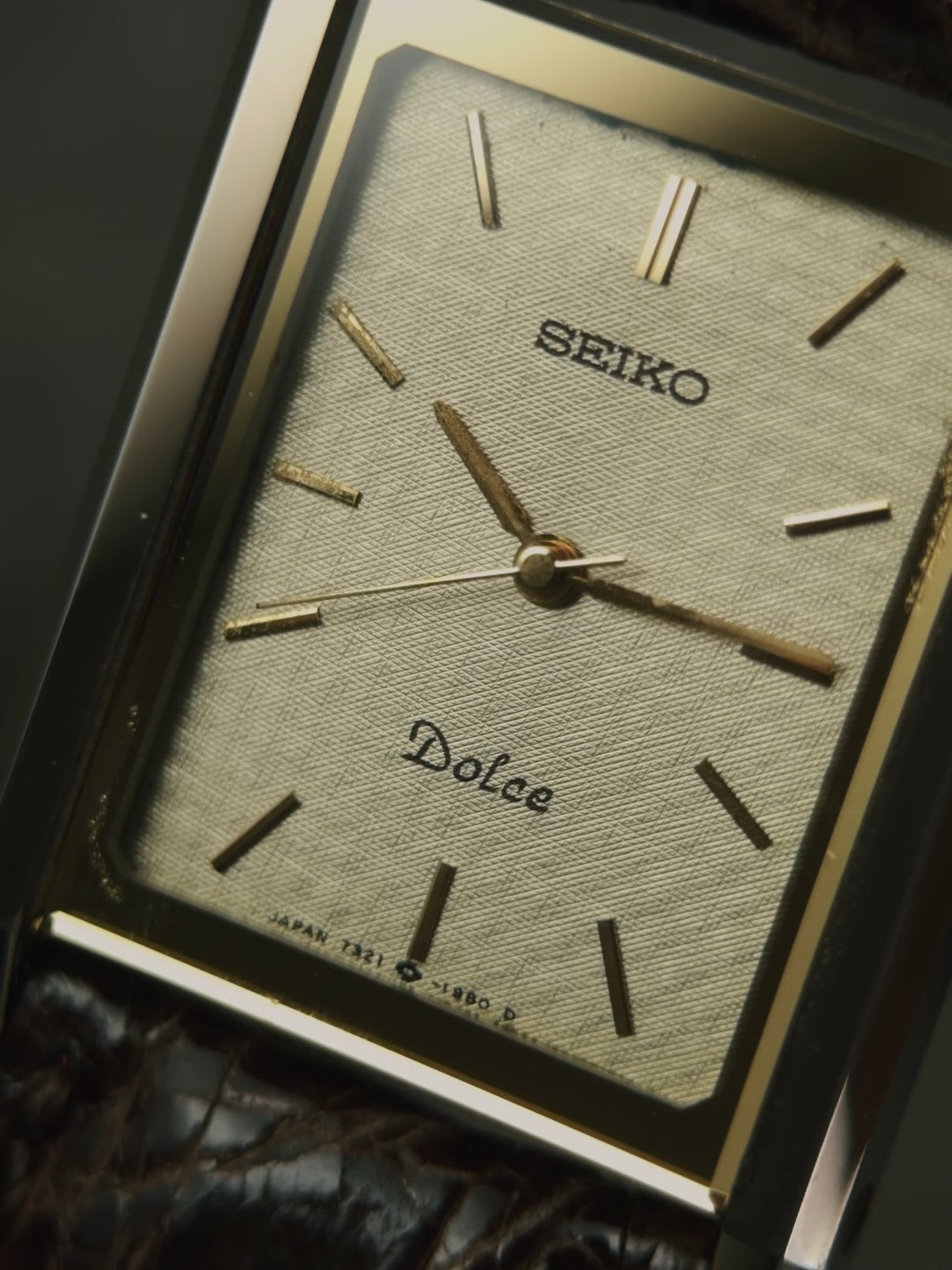 SEIKO Dolce 2-tone GP Tank Quartz 1980s